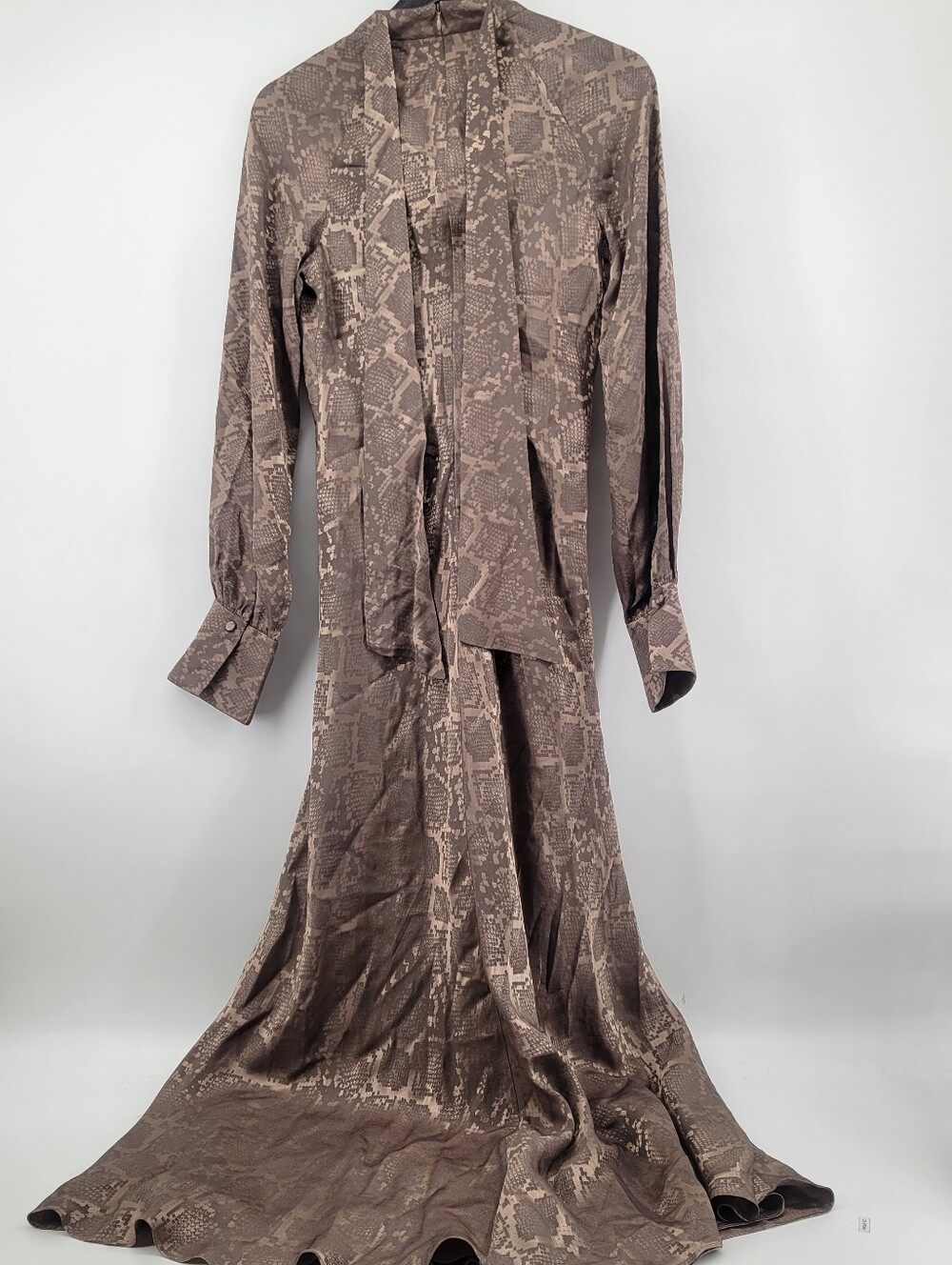 Simkhai TAWNEY MIDI DRESS WITH TIES Python Print  Size 2 - Picture 9 of 10